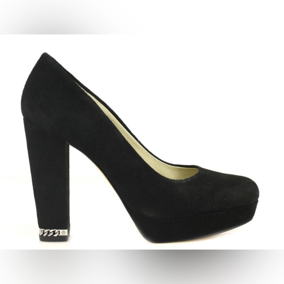 Sabrina Pump By Michael Kors - platform heel with crocodile and chain detail - Picture 1 of 11